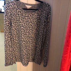 Long printed sparkle top